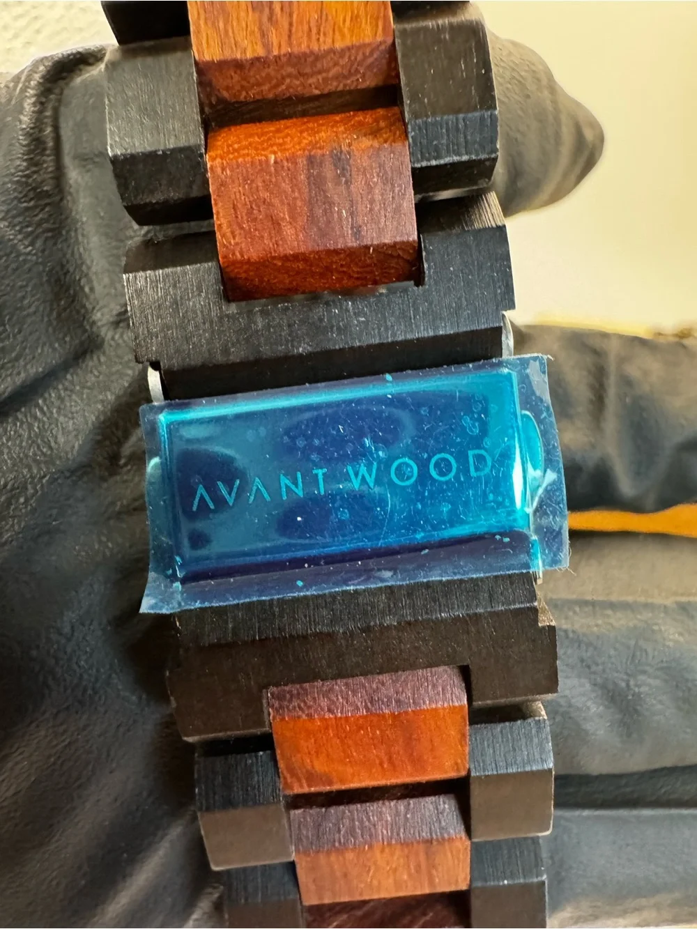 Avantwood Wooden Skeleton Dial Men's Watch - Black & Brown